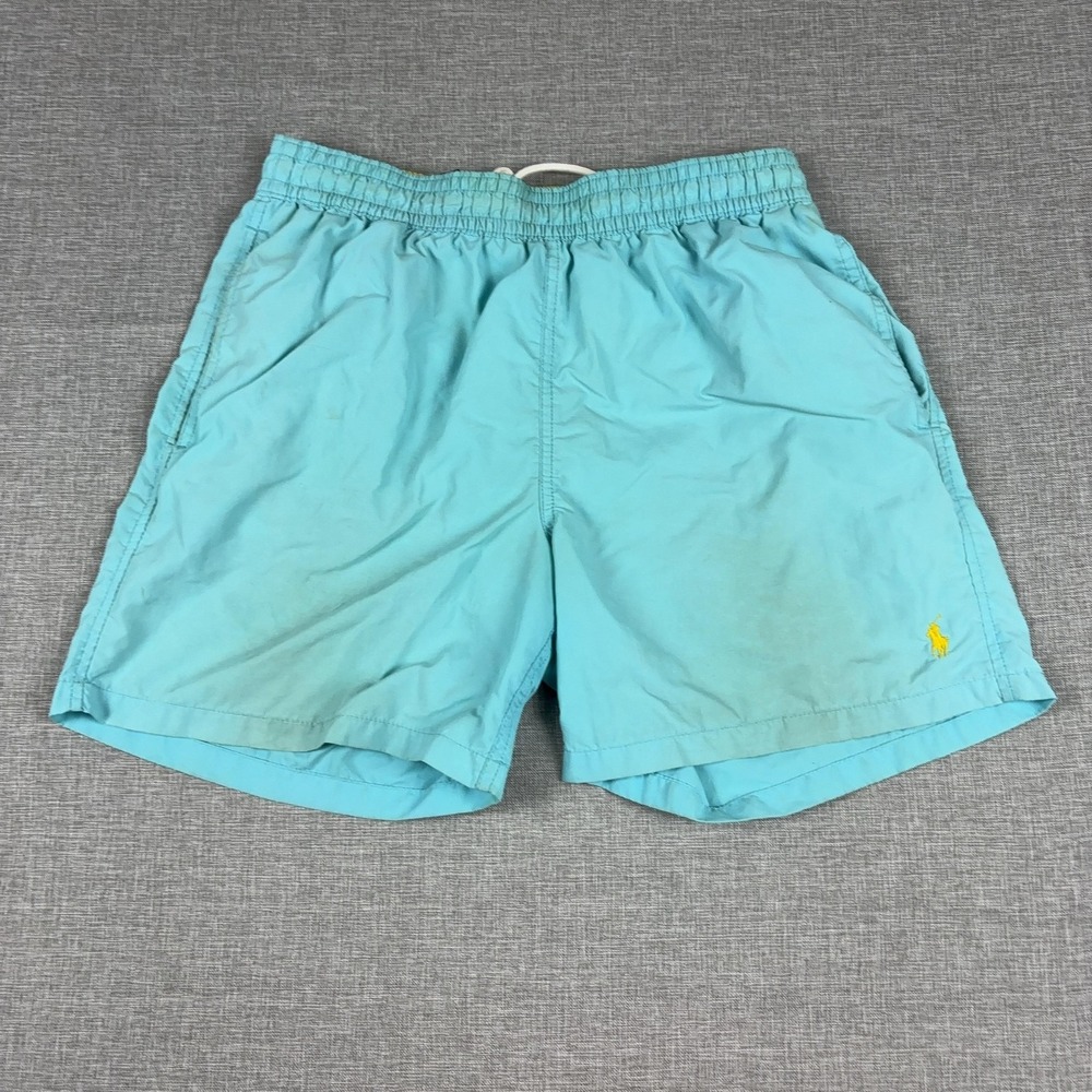 Vintage Polo Ralph Lauren Swim Trunks Shorts Mens Medium Blue Mesh Lined